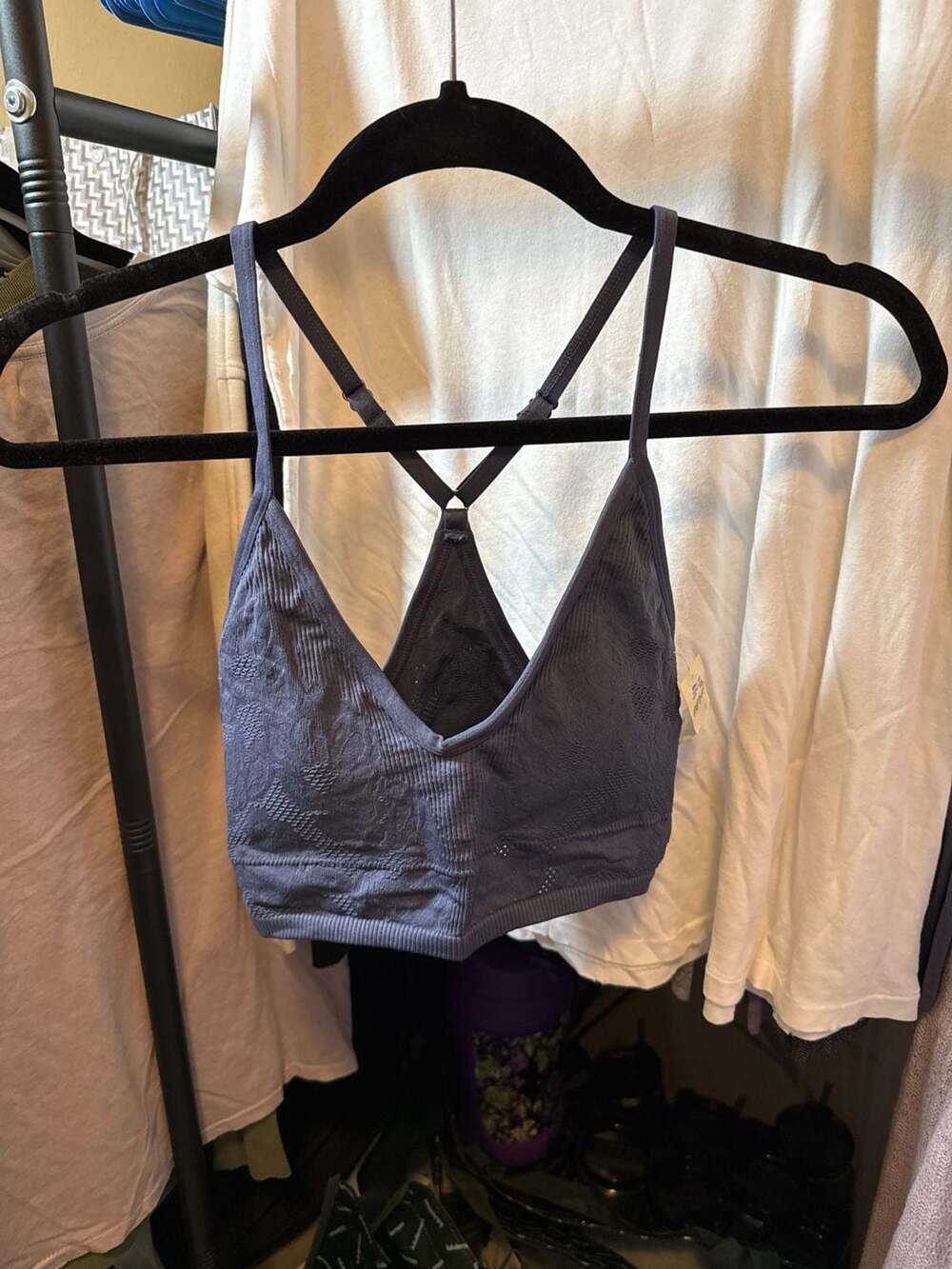 Aerie Seamless Jacquard Padded Longline Bralette